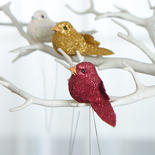 Artificial Glittered Finch Assortment