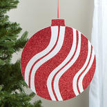 Jumbo Foam Red and White Striped Ornament