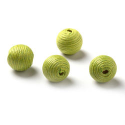Lime Corded Round Beads