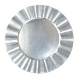 Silver Round Fan Edge Charger Plate