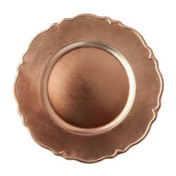 Rose Gold Round Wavy Edge Charger Plate