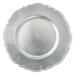 Silver Round Wavy Edge Charger Plate
