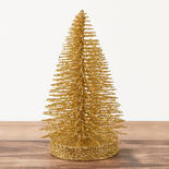 Gold Glittered Bottle Brush Tree