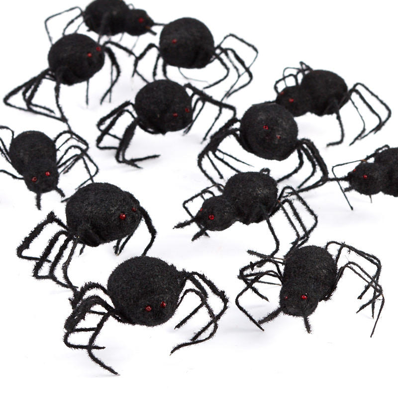 Fuzzy Artificial Spiders - Halloween - Holiday Crafts - Factory Direct ...
