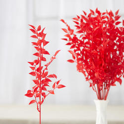 Artificial Christmas Red Ruscus Stems