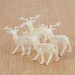 Miniature Iridescent Glittered Standing Deer