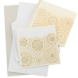 Touch of Lace Laser Cut Ivory Invitation Set