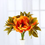 Orange Artificial Parrot Tulip Bouquet