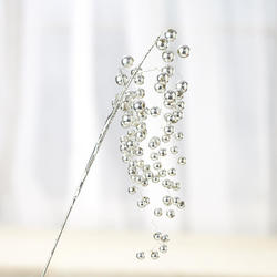 Silver Faux Pearl Hanging Spray