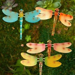 Artificial Dragonflies on a Spring Pick