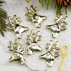 Miniature Gold Deer Head Ornaments