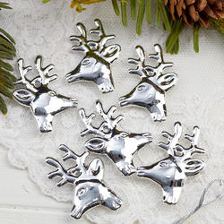 Miniature Silver Deer Head Ornaments