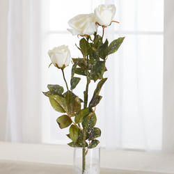 Frosted Cream Artificial Rose Spray