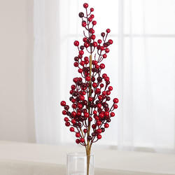 Burgundy and Red Artificial Berry Spray