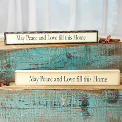 "...Fill This Home" Chunky Wood Block Sign