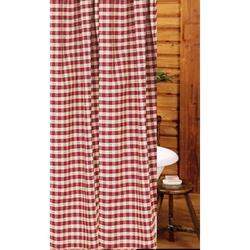 Barn Red Heritage House Check Shower Curtain