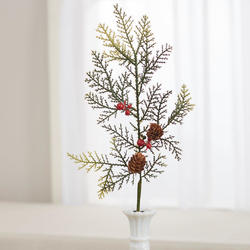 Artificial Cypress and Berry Spray