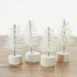 Miniature White Bottle Brush Trees