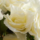 Creamy White Artificial Rose Bush