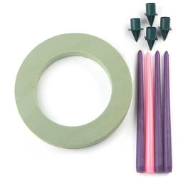 Foam Rings and Candles Advent Wreath Kit