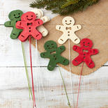 Gingerbread Man Christmas Picks