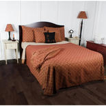 Barn Red Marshfield Jacquard Queen Bedcover