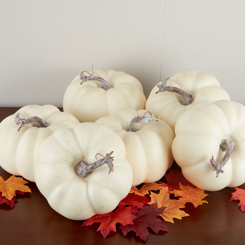 Harvest White Artificial Pumpkins - Pumpkins - Fall and Thanksgiving