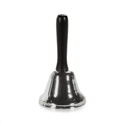 Silver Hand Bell with Wooden Black Handle