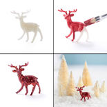 Glittered Red Christmas Deer DIY Kit