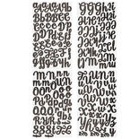 Black Script Font Letter Stickers