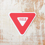 Miniature "Yield" Sign