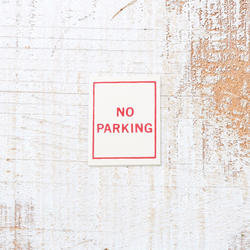 Miniature "No Parking" Sign