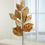 Metallic Gold Copper Artificial Leaf Spray