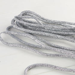 Silver Glittered Wired Rope Garland