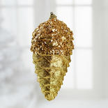 Gold Glittered Artificial Pinecone Ornament