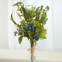 Artificial Blue Berry and Foliage Bundle
