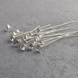 Crystal Floral Pins