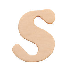 Unfinished Wood "S" Letters