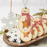 Snowflake and Snowmen Christmas Ornaments