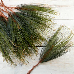 Gold Glitter Tipped Artificial Pine Stems