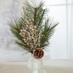 Champagne Artificial Pine and Berry Spray