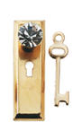 Dollhouse Miniature Crystal Classic Knob with Key