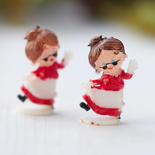 Miniature Mrs. Claus Christmas Figurines - True Vintage