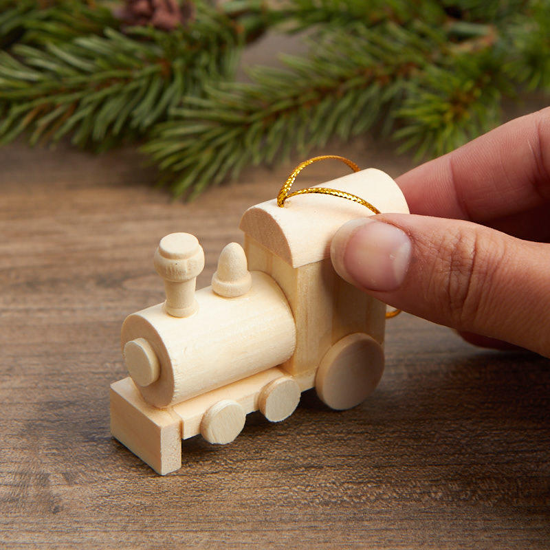 Unfinished Wood Train Ornament - Christmas Ornaments ...
