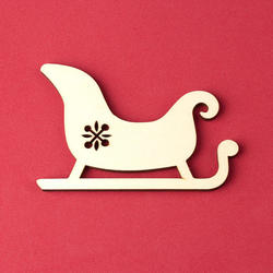 Unfinished Wood Sleigh Cutout