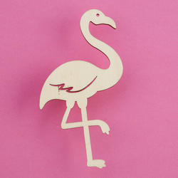 Unfinished Wood Flamingo Cutout