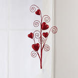 Valentine's Day Red Curly Heart Floral Spray