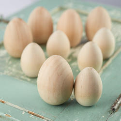 Assorted Unfinished Wood Eggs
