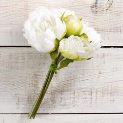 White Artificial Peony Bouquet
