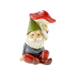 Miniature Dollhouse FAIRY GARDEN ~ Gnome with Mushroom Umbrella  ~ NEW 